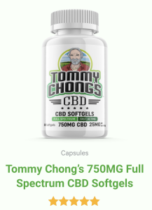 Bottle of Tommy Chong's CBD Full Spectrum Softgels